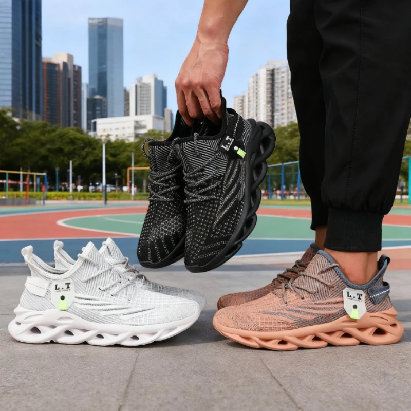 Men's Running Shoes Fashionable Avant-garde Mesh Anti Slip Casual Sneakers Ultra Light Fast Drying Basketball Men Training Shoes