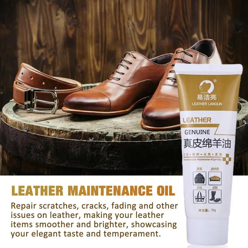 Waterproof Shoe Polish Leather Maintenance Oil Polisher Cleaning Tool For Artifact Refurbished Changing Care White Brown Black 2