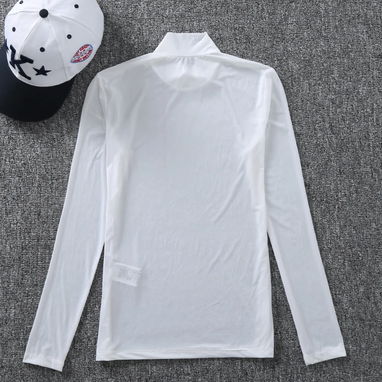 2023 Summer Golf Women Sunscreen with long sleeves and ultra-thin ice silk bottoming shirt