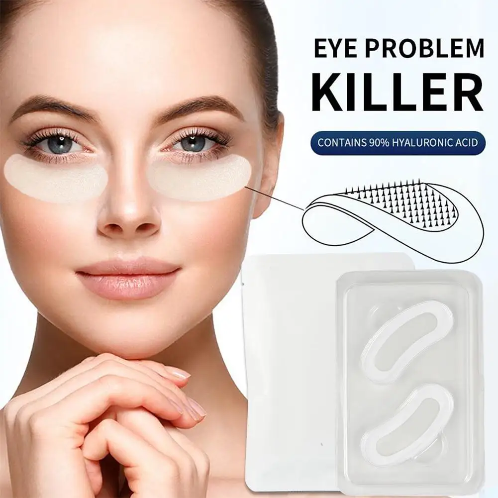 

Eye Patches Hyaluronic Acid Micronedle Eye Pad Moisturize Wrinkles Fine Lines Dark Circle Removal Korean Cosmetics Face Eye Mask