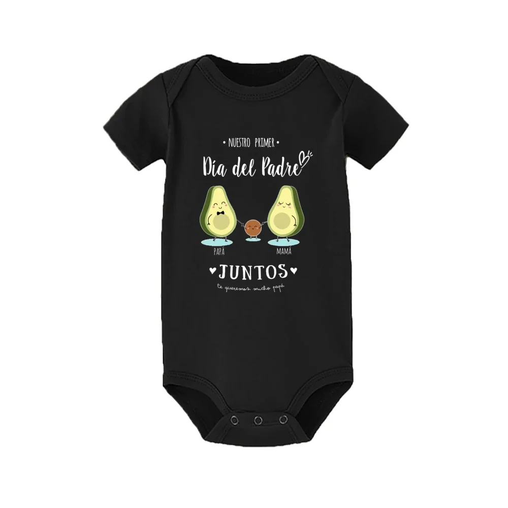 Our First Father's Day Together Family Matching Outfit  Infant Romper+Daddy T-Shirt Family Clothing Fathers Day Best Gifts 5