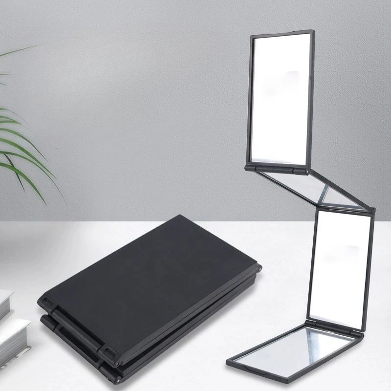 Specchio Portatile HURRISE A 4 Vie 360° - Specchio Da Tavolo Pieghevole Per Taglio Capelli E Trucco, Leggero Con Cornice In Plastica - 2