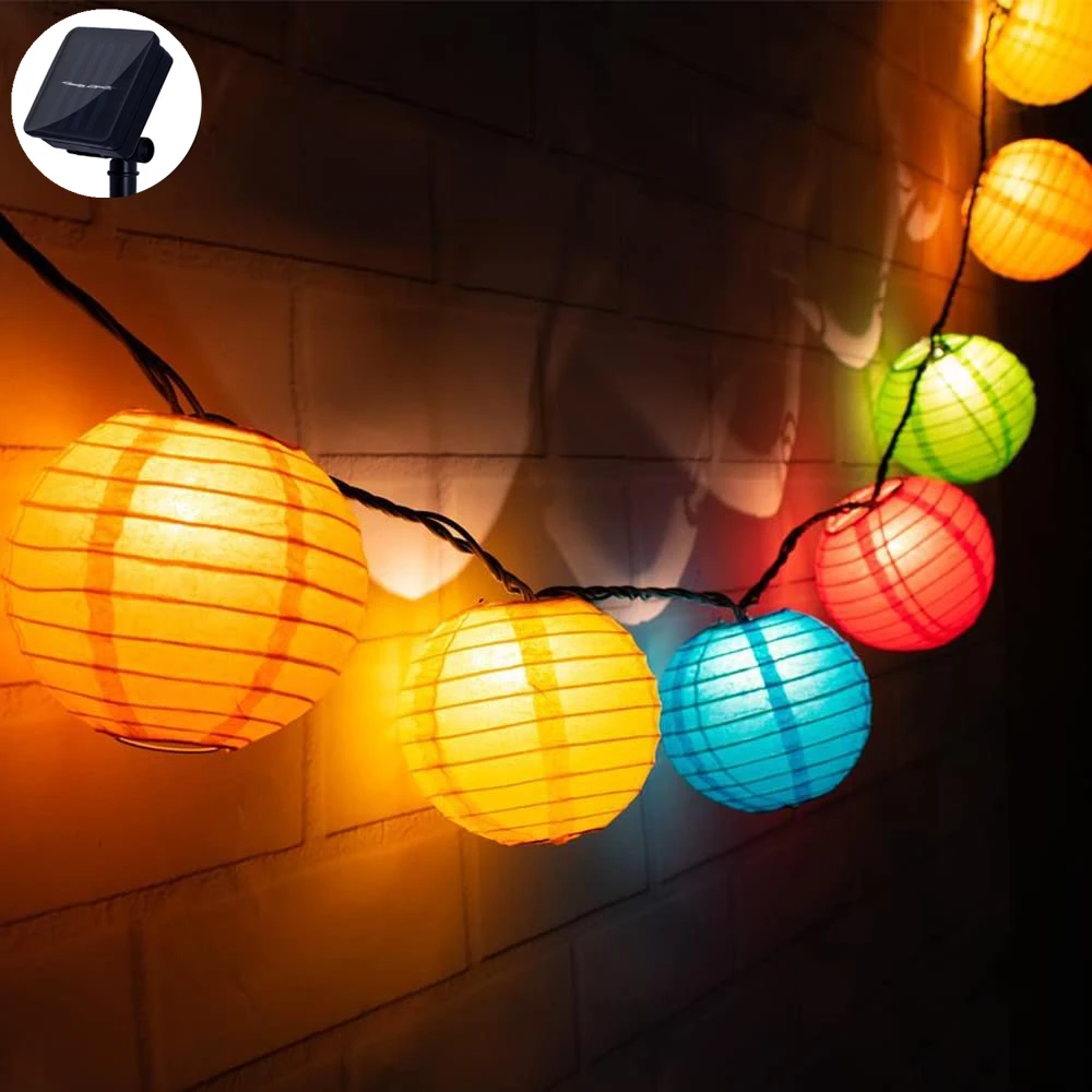 

Festoon Solar LED Lanterns String Lights Garden Decoraion Outdoor Waterproof Garlands Christmas Garden Patio Wedding Decoration