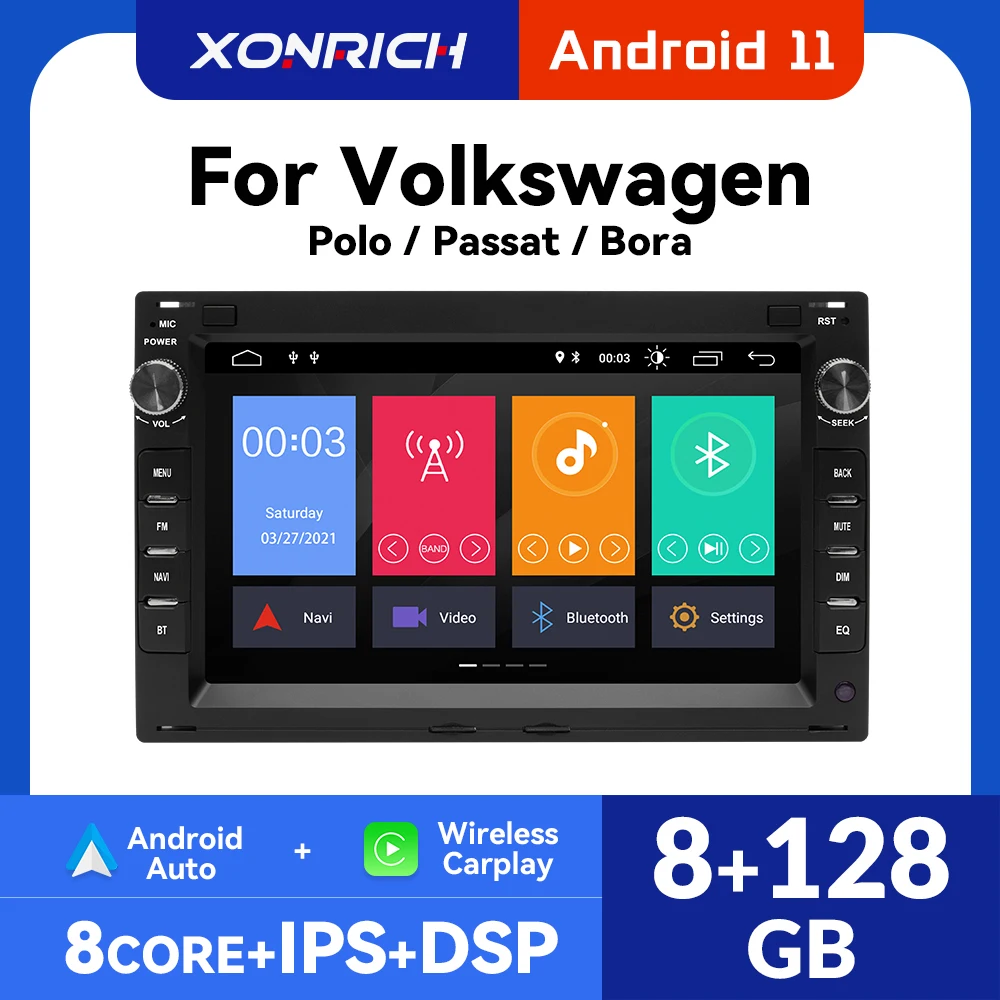 Wireless Carplay Autoradio Lettore Multimediale Android Per Vw Passat B5 Mk4 Mk5 Sharan Jetta Bora Polo Trasporto T5 Citi Chico Gps