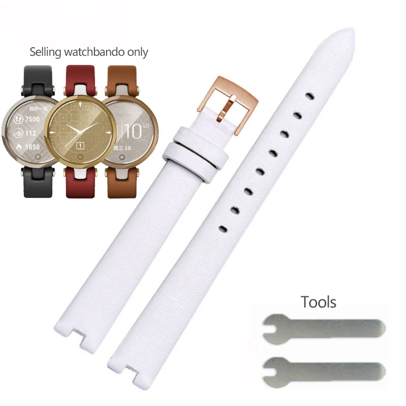 Premium Genuine Leather Watchband & Silicone Sport Bracelet - Red & White