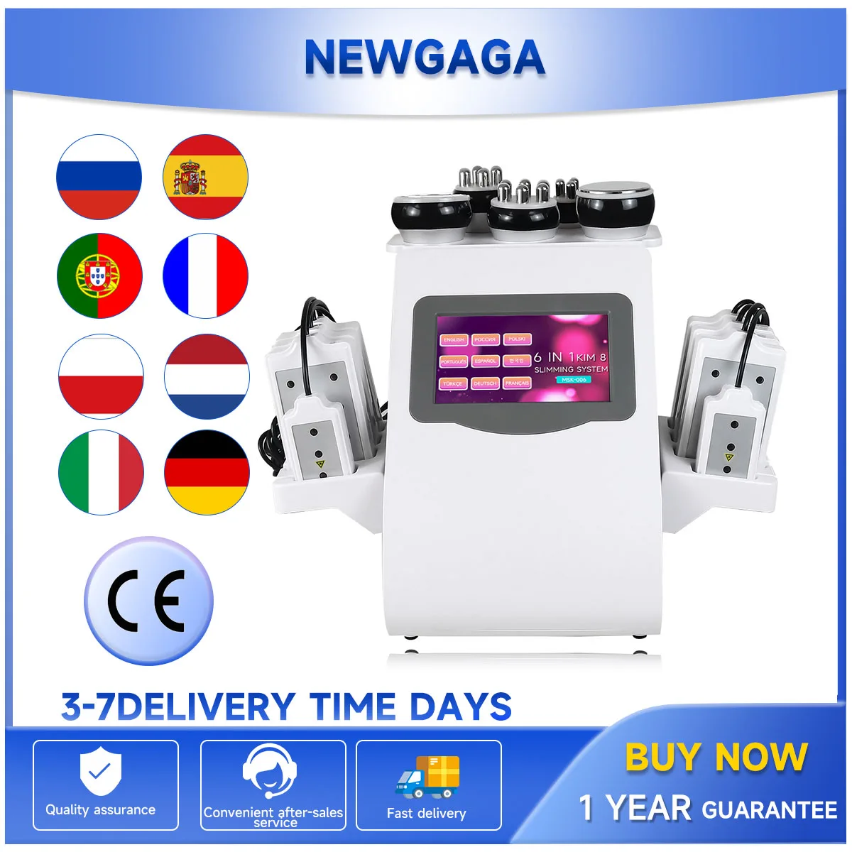 миостимулятор вибратор массажер массУльтразвуковая кавитационная машина 6 в 1 40K для потери веса и подтяжки кожи, вакуумный аппарат для похудения Lipo с 8 подушечками для домашнего использования, для формирования тела