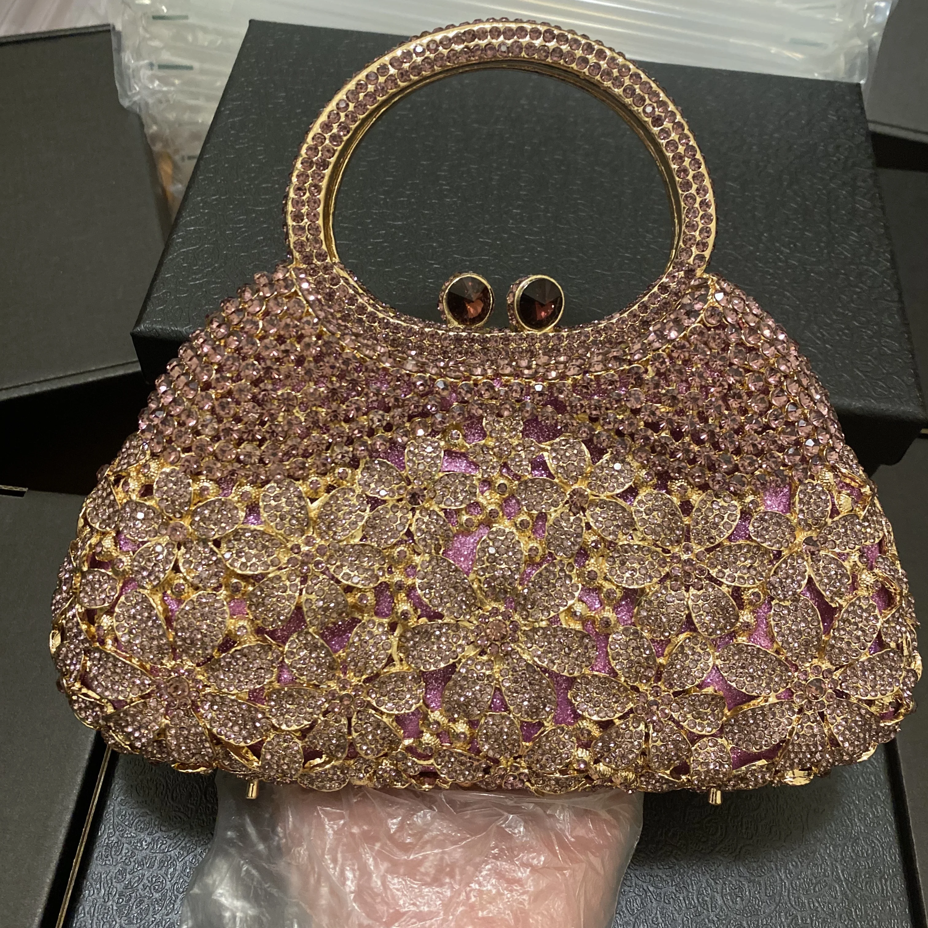 Elegant Evening Satchel Bag : Rhinestone Sequins Decor - Temu