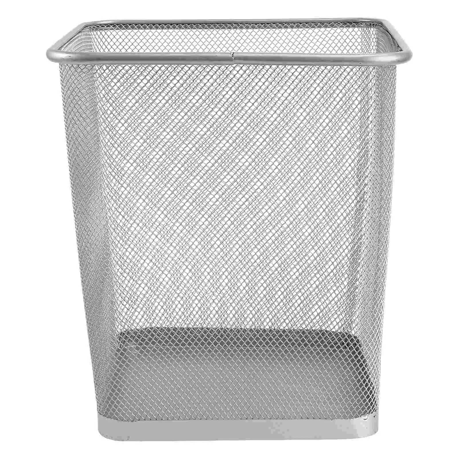

1Pc Bathroom Trash Can Iron Garbage Container Household Waste Paper Basket
