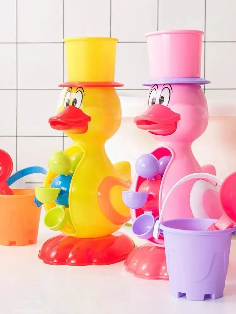 

Kids Shower Bath Toys Cute Yellow Duck Waterwheel Elephant Toys Baby Faucet Bathing Water Spray Tool Dabbling Toy Dropshipping