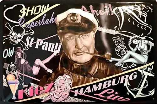 

Тема Hans Albers, металлическая жестяная вывеска, 8x12 дюймов, домашняя кухня Декор путешествия