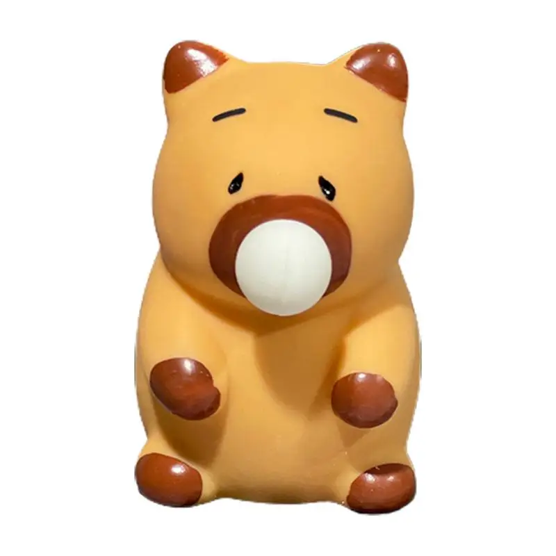 PVC 귀여운 Capybara 핀치 장난감 불고 거품 재미 있은 긴장 공 감각 Fidget 장난감 어린이를위한 작은 짜기 공 장난감 소년 Aldult