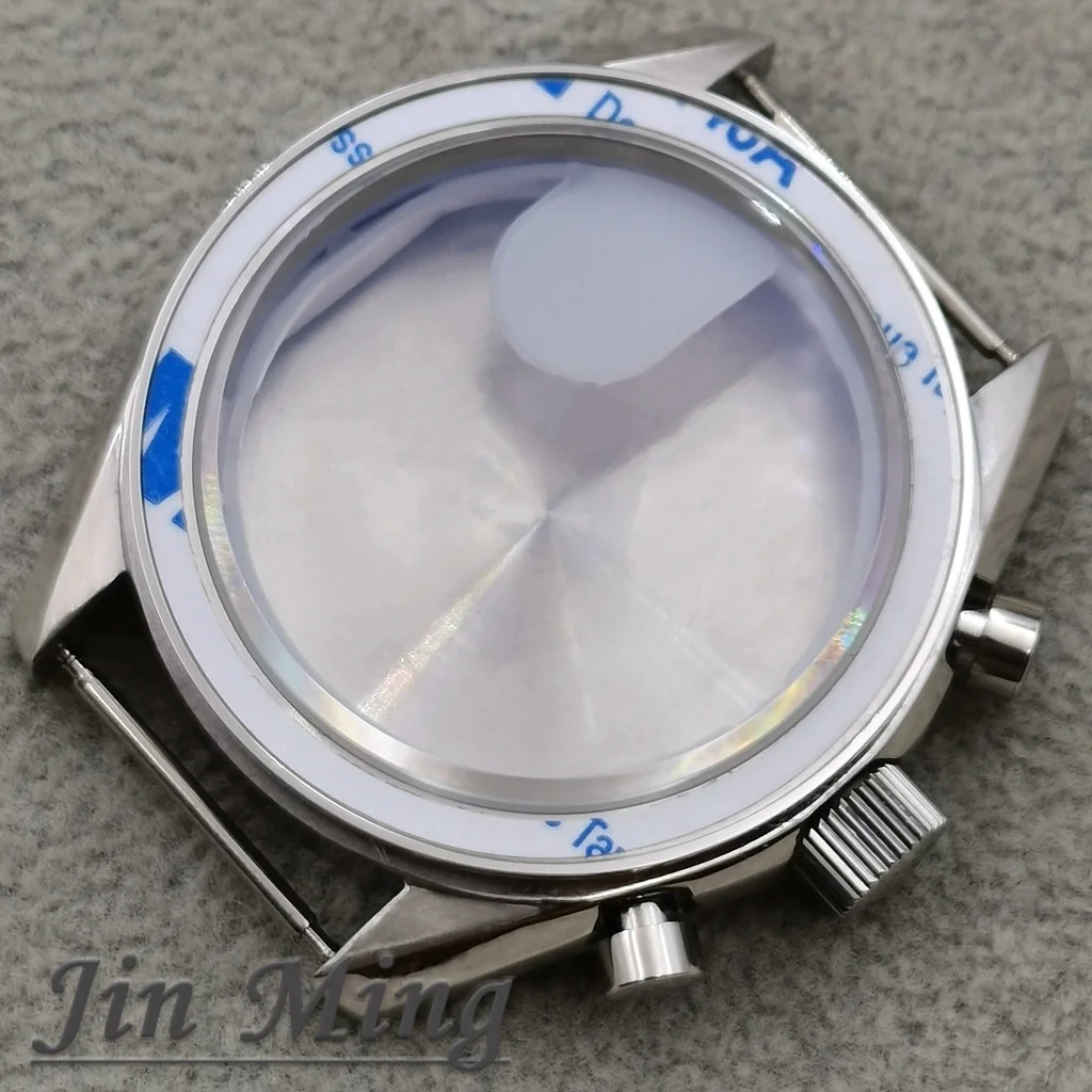 Premium Moonswatch Metal Chronograph Case with Sealed Back, 39.7mm Bezel