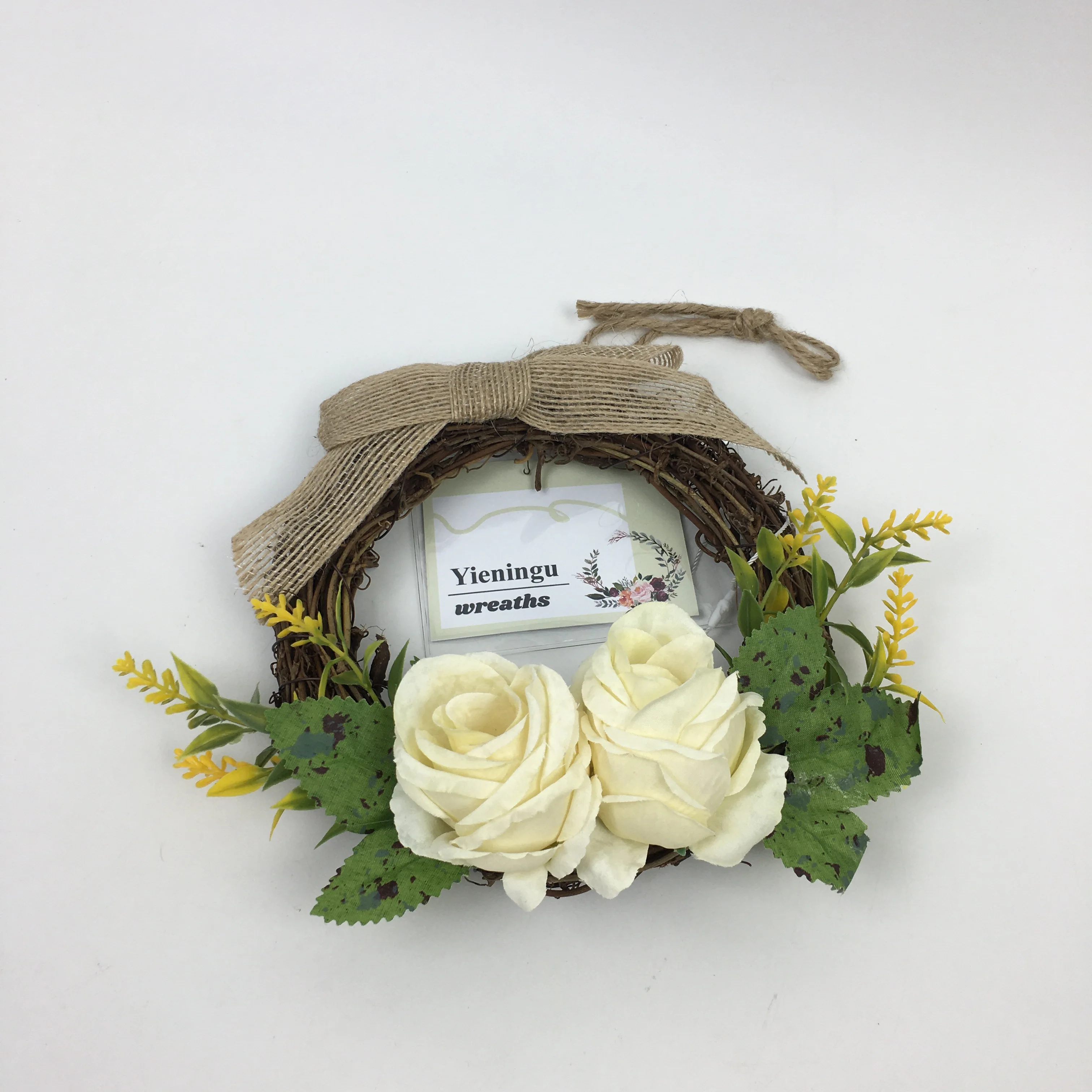 

Yieningu, искусственный венок с зелеными листьями, 8 дюймов, весеннее и летнее украшение