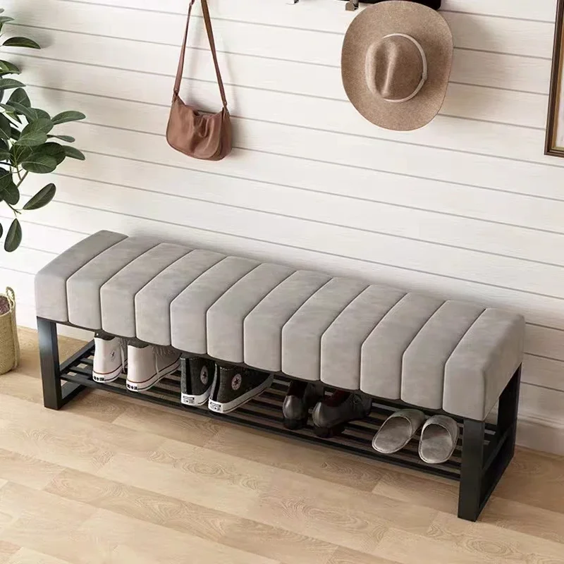 

Nordic Shoe Changing Stool Bench Hallway Ottoman Headboards Lounges Chair Pouf Stool Furniture Footrest Bar Stool