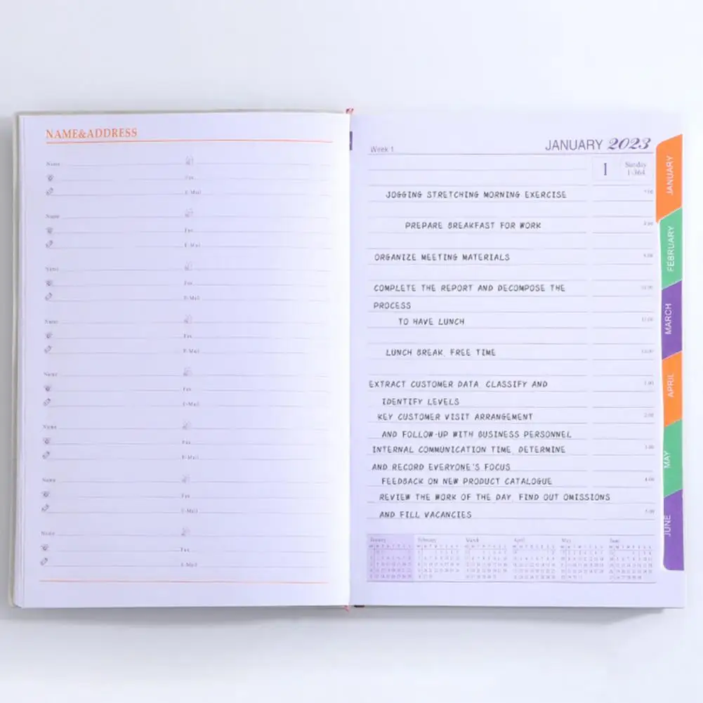 

Lightweight Useful 2023 Organizer Diary A5 Notebook Stationery Journal Calendar Multi-purpose for Student