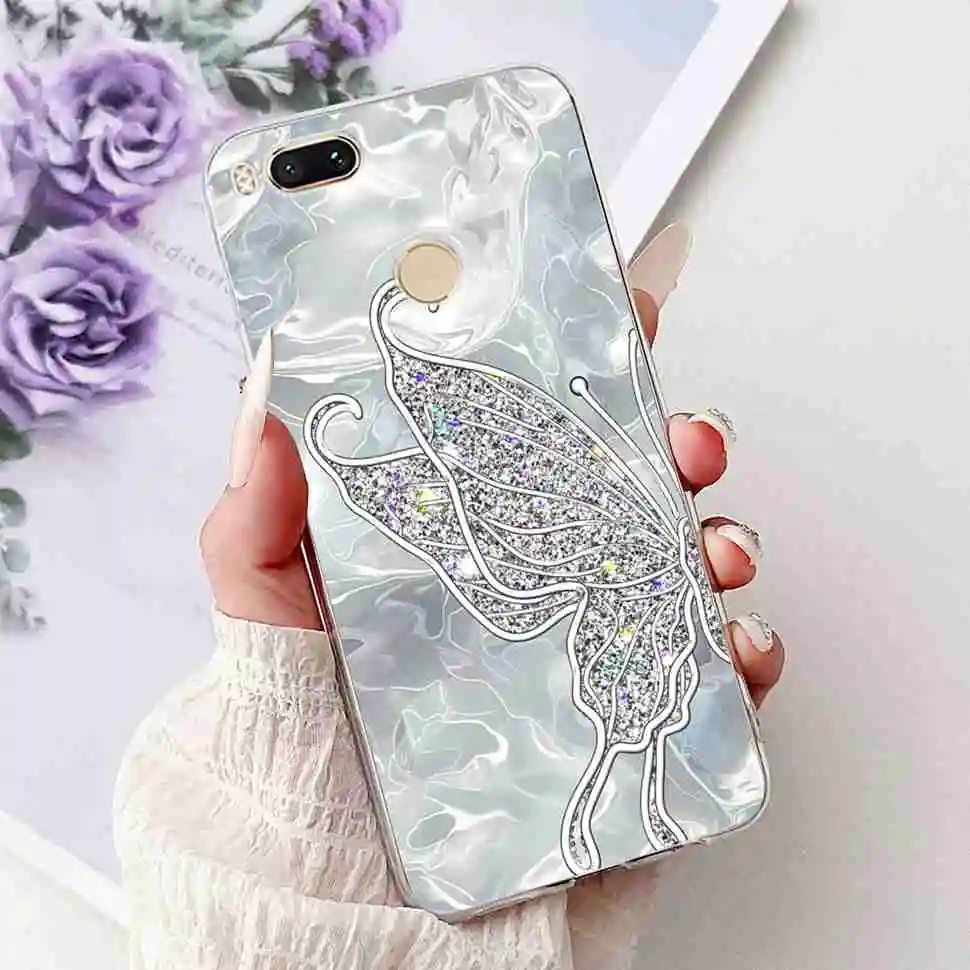 Love Pop Print TPU Soft Silicone Phone Case with Floral Design