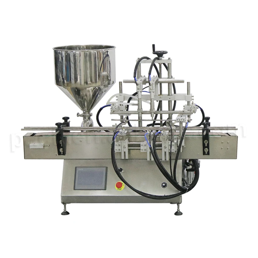 

GT2T Double Head Liquid Paste Pneumatic Tomato Soy Chili Sauce Glue Honey Bottle Filler Container Filling Machine