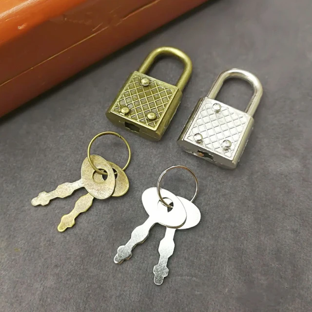 Kofferschloss mit Schlüssel, 6 Stücke Mini