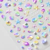 Fantasy Beach Summer Dreamy Colorful Seasnail Shell Pearl Conch Jelly Star 5D Decals Soft Relief 3D Decoration Nail Art Stickers 3