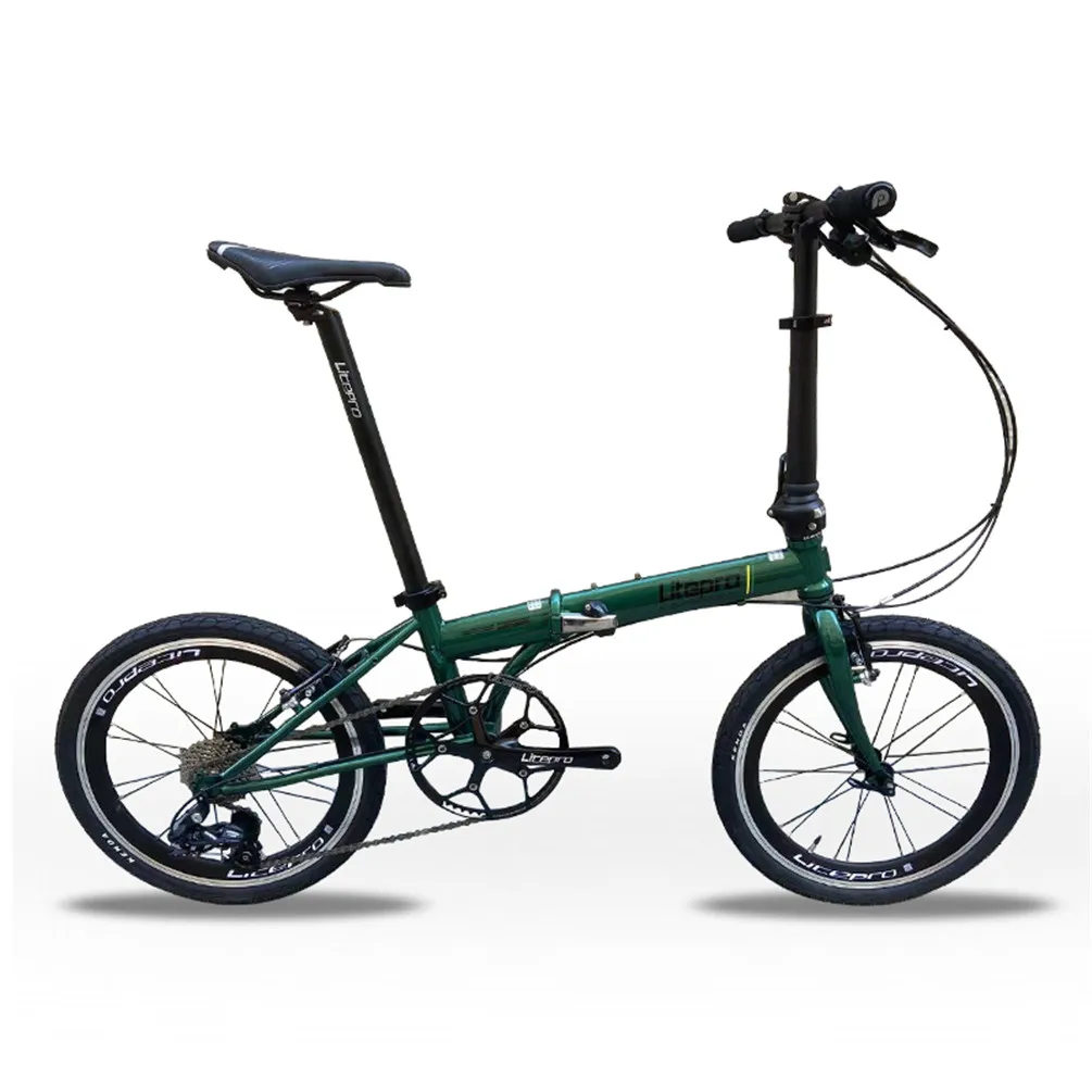 Litepro-超軽量スチール合金フレーム付き折りたたみ自転車,ポータブル