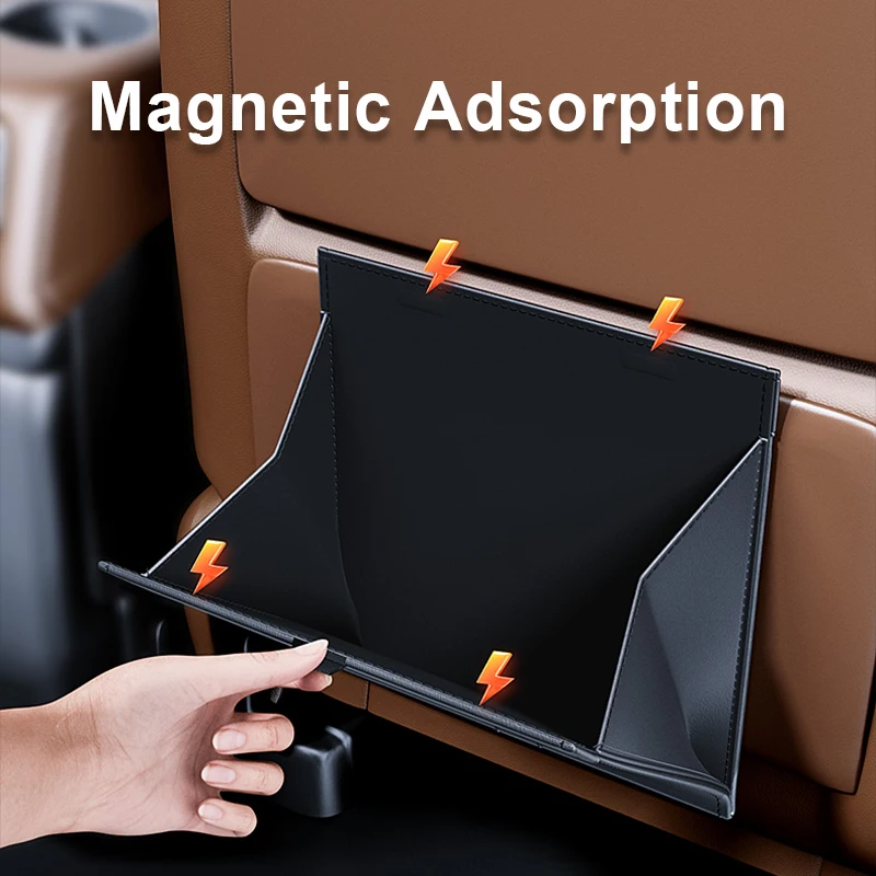 Car Garbage Bag Auto Trash Can Hanging Rear Magnetic Multifunctional Creative Car Interior Storage Cleaning Bag