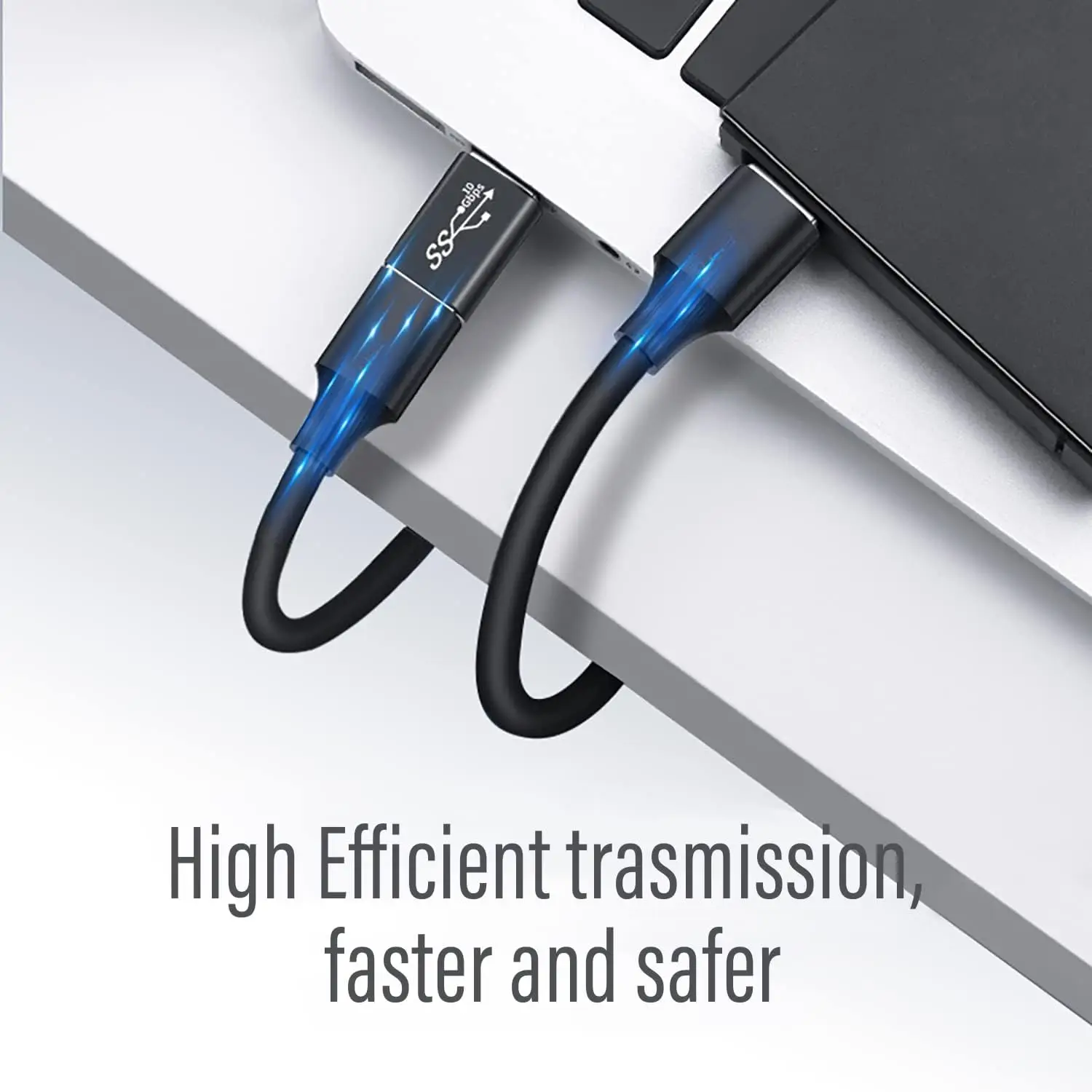 3팩 USB 3.0 어댑터 케이블 세트, 블랙, USB 3.0 암-암, 수-수, 암-수, 고속 커플러 커넥터