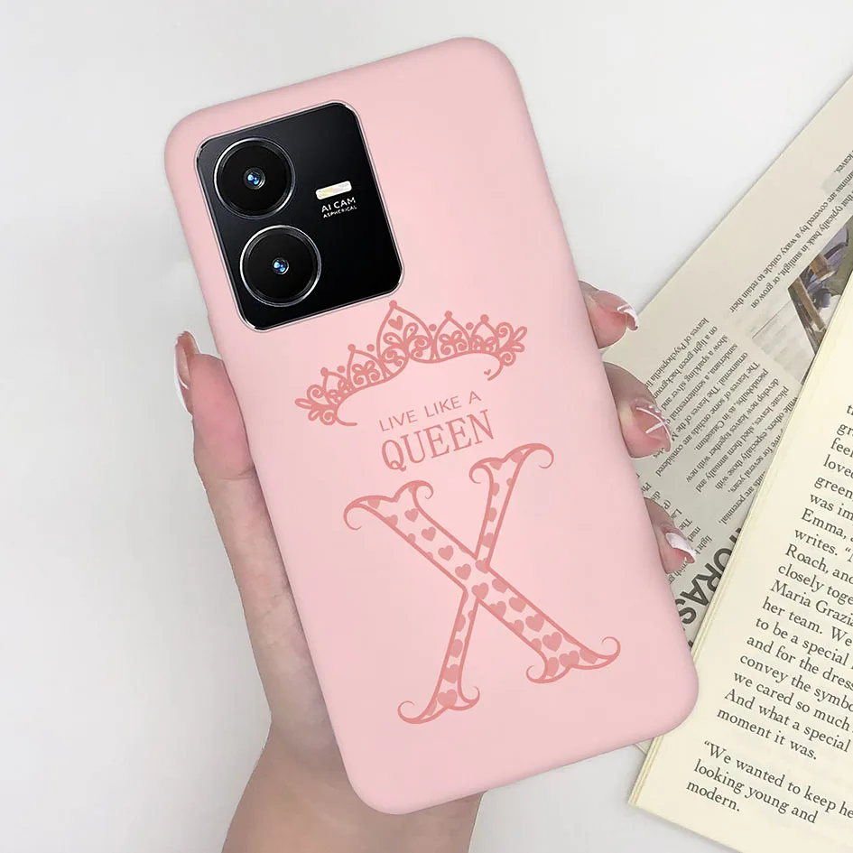 Luxury Fashion Matte Crown Alphabet Pattern Soft Phone Cover