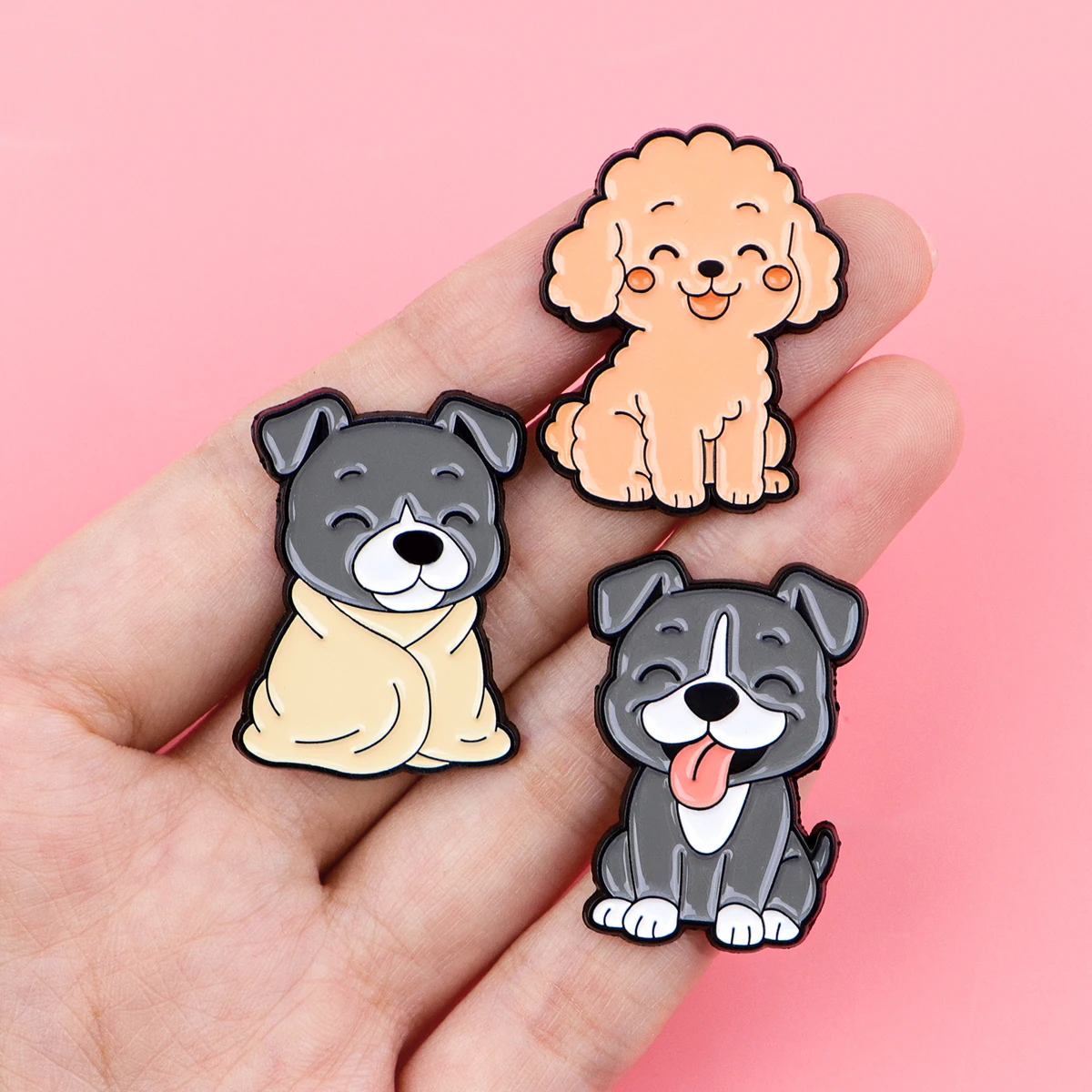 Niedliche Cartoon-Hunde-Emaille-Pins, Corgi-Bulldoggen-Broschen für Rucksäcke, Cartoon-Tier-Schmuck, lustige Anstecknadeln für Tierliebhaber-Geschenke – Detail 7