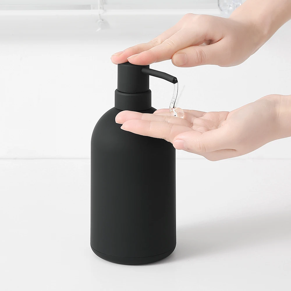 Soap Dispenser Matte Black Hand Soap Dispenser for Bathroom and Kitchen Countertop-Large Capacity 16oz Soap Pump