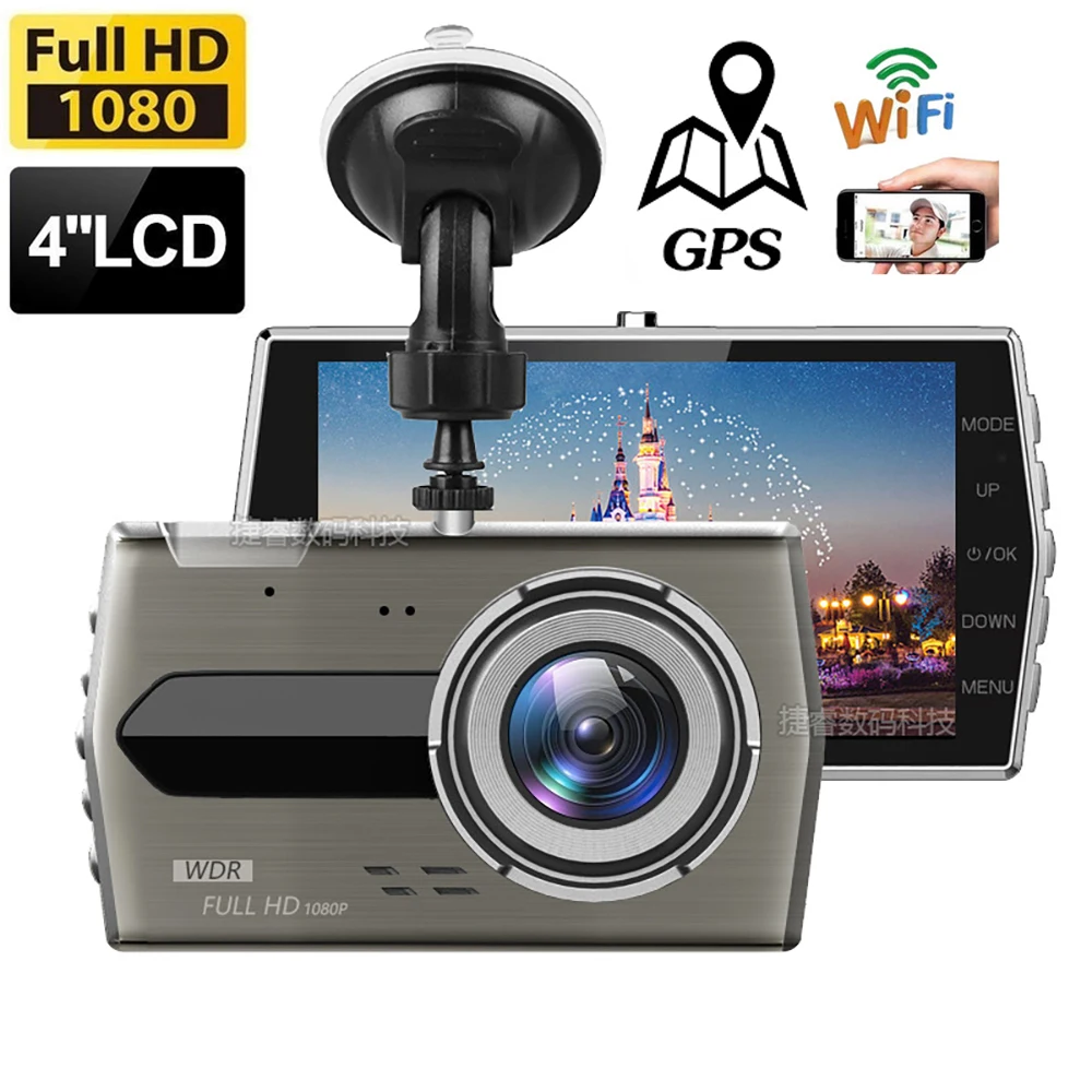 

Видеорегистратор автомобильный, Wi-Fi, GPS, HD 1080P