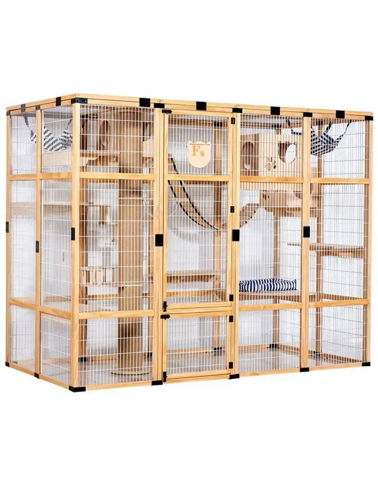 

Cat Cage Cat Villa Large Indoor Large Free Space Pet Shop Cat Boarding Cabinet, A Must-have Cat House For Large Pet Stores