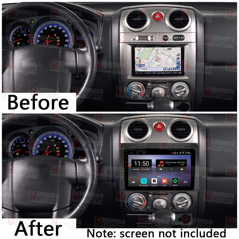 ڵ  ٸ , ̽ D-Max 2006-2012 , 9 ġ 2DIN ׷ г ̾ ϳ׽ Ŀ,  ڵ ̺ 