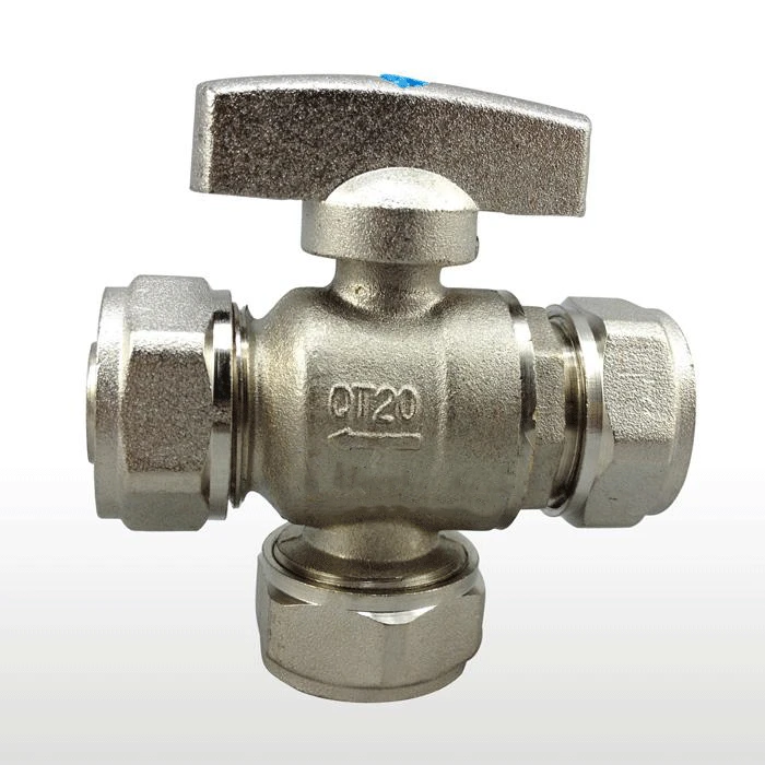 1620 2025 Pex-Al-Pex Nichel Ottone Union Socket Tee 3 Vie Valvola A Sfera Interruttore Di Regolazione Idraulico Acqua Vapore