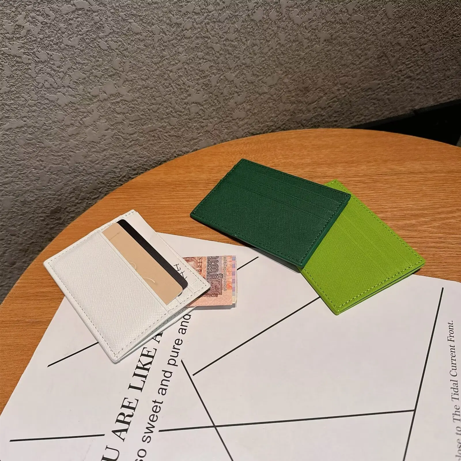 Luxury Pu Leather Men's Coin Money Cards Wallet Male Thin Mini ID Business Credit Card Holder Small Cardholder Purse for Women 5