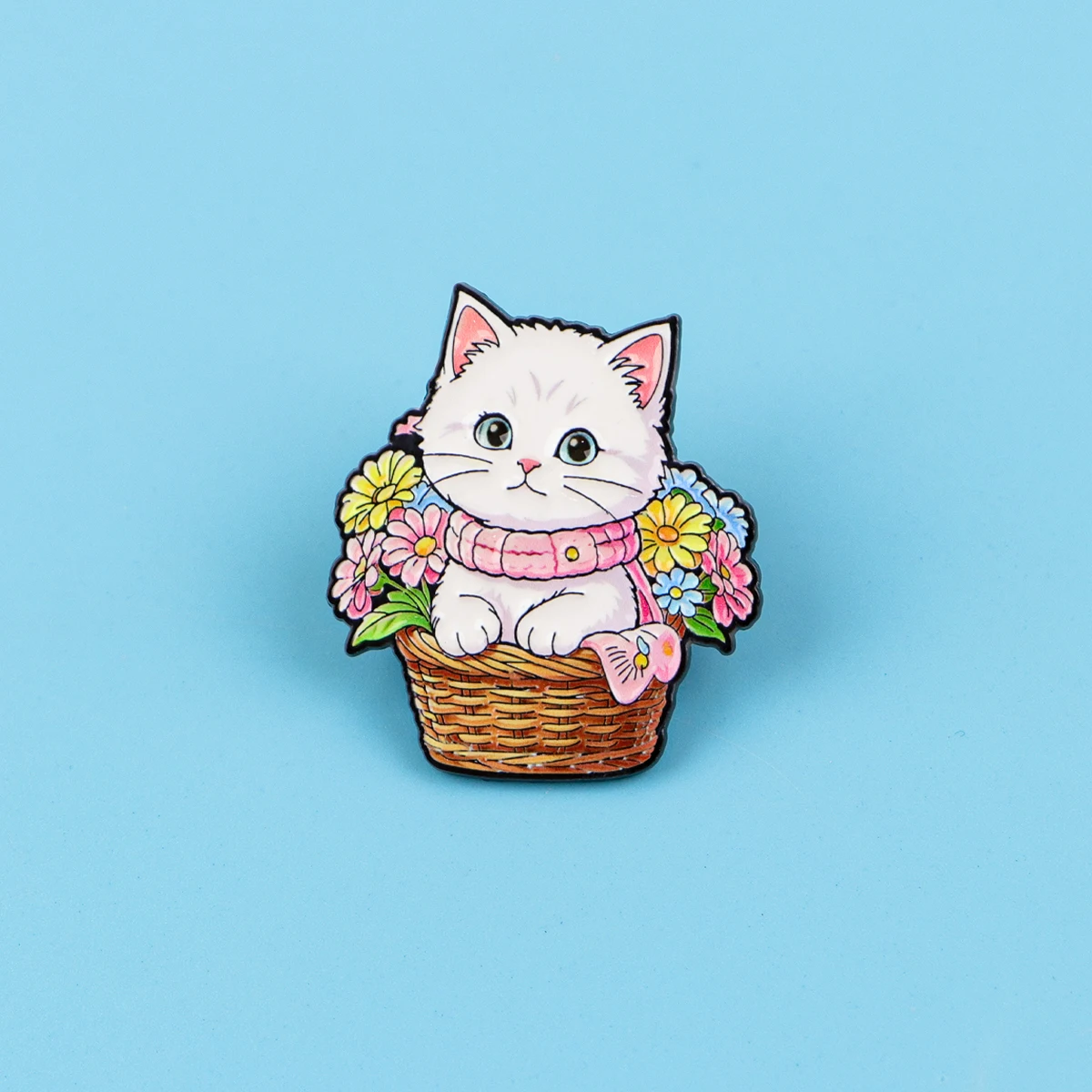 Charming Cat Enamel Pin Brooch – Stylish Metal Lapel Accessory and Gift
