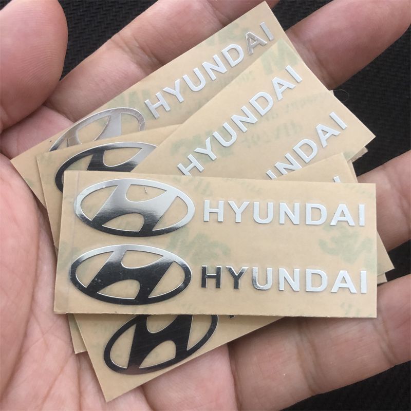Car metal creative stickers Waterproof Dirt-proof Stickers Accessory For Hyundai Tucson Solaris I30 Creta Ix35 I40 IX20 Veloster