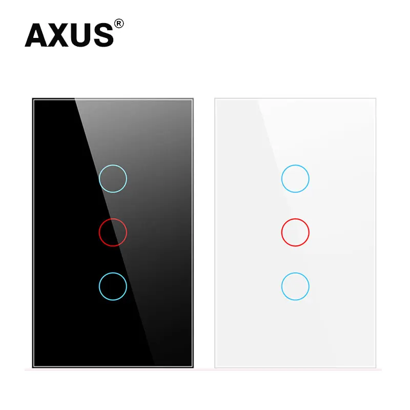 AXUS US Standard Touch Switch Wall Light Switch Luxury Crystal Tempered