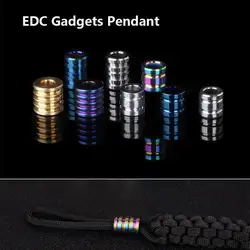 Outdoor Titanium Alloy/Stainless Steel TC4 Knife Beads Knife Lanyard Camping Knife Gadgets Pendant Paracord Rope Knife EDC Tools