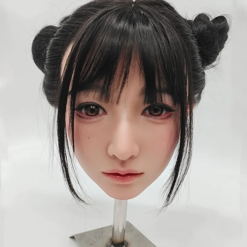 Testa Bambola TPE Con Parrucca E Occhi - Per Manichino O Collezione, 18cm - Foto 11