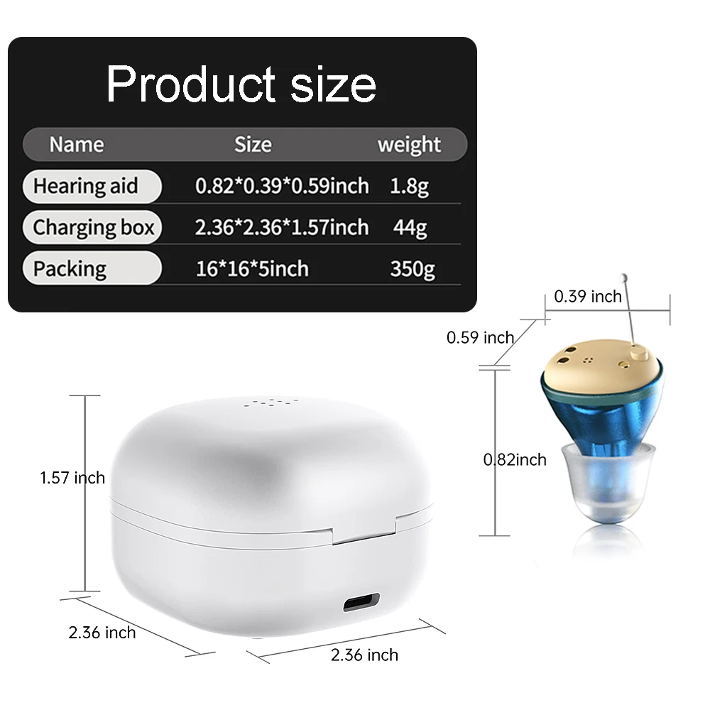 Intelligent New Style Hearing Aid Rechargeable Digital 6-channel Low-Noise  One Click Adjustable Tone Hearing Device For Elderly 4