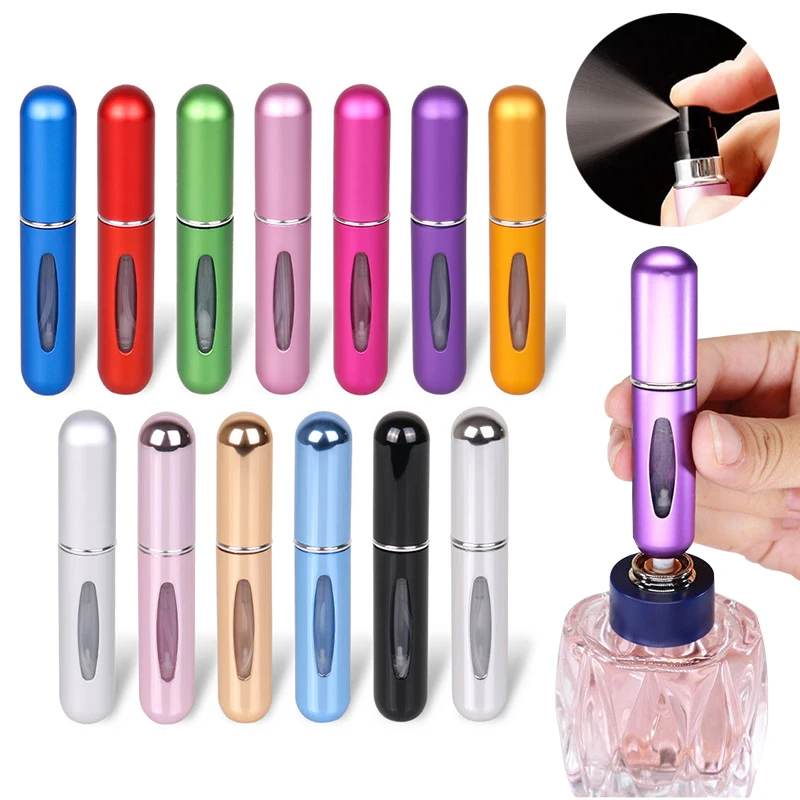 5ml Perfume Refill Bottle Portable Refillable Spray Scent Empty Containers Atomizer for Travel Cosmetic Tool