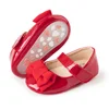 Spring Summer Newborn Baby Girl Shoes Bowknot Rubber Sole Anti-Slip First Walker Toddler Performance Dance Baby Shoes for Girl 6