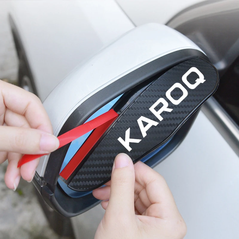 2pcs Rearview Mirror Rain Eyebrow Visor For Skoda VRS FABIA KODIAQ KAROQ octavia RAPID ROOMSTER SCALA Yeti Car