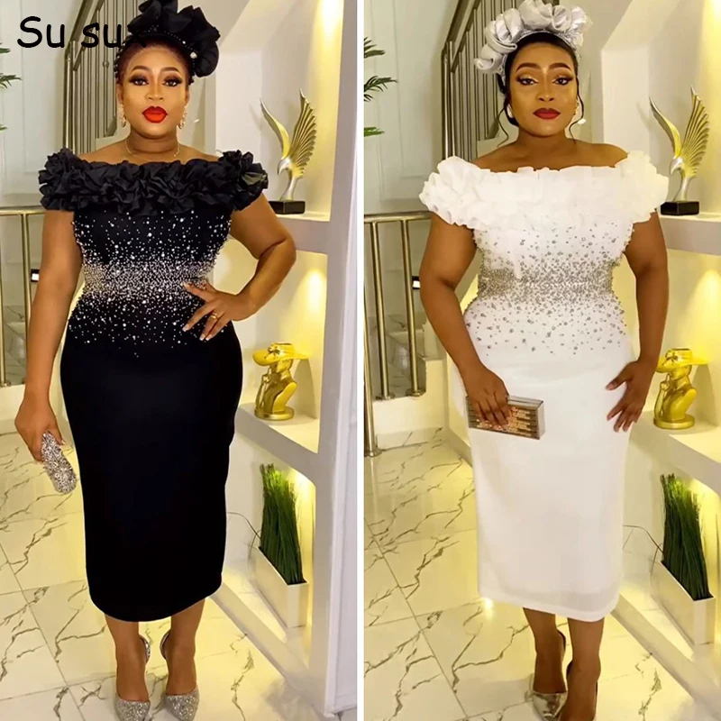 

Африканские свадебные платья для женщин, элегантное облегающее Платье макси с блестками и оборками, африканская одежда, женское Африканское платье 2023