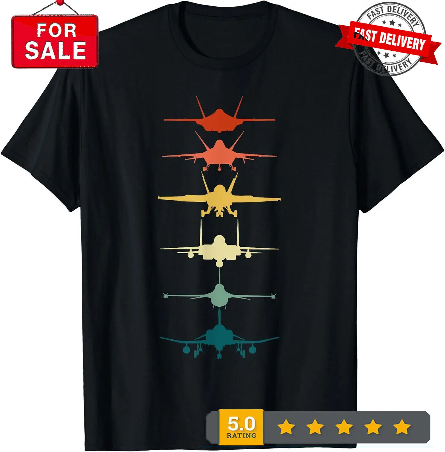 Getti Da Combattimento Vintage Air Force F-4 F-111 F-15 F-16 F-22 F-35 T-Shirt Taglia S-5Xl Maniche Lunghe