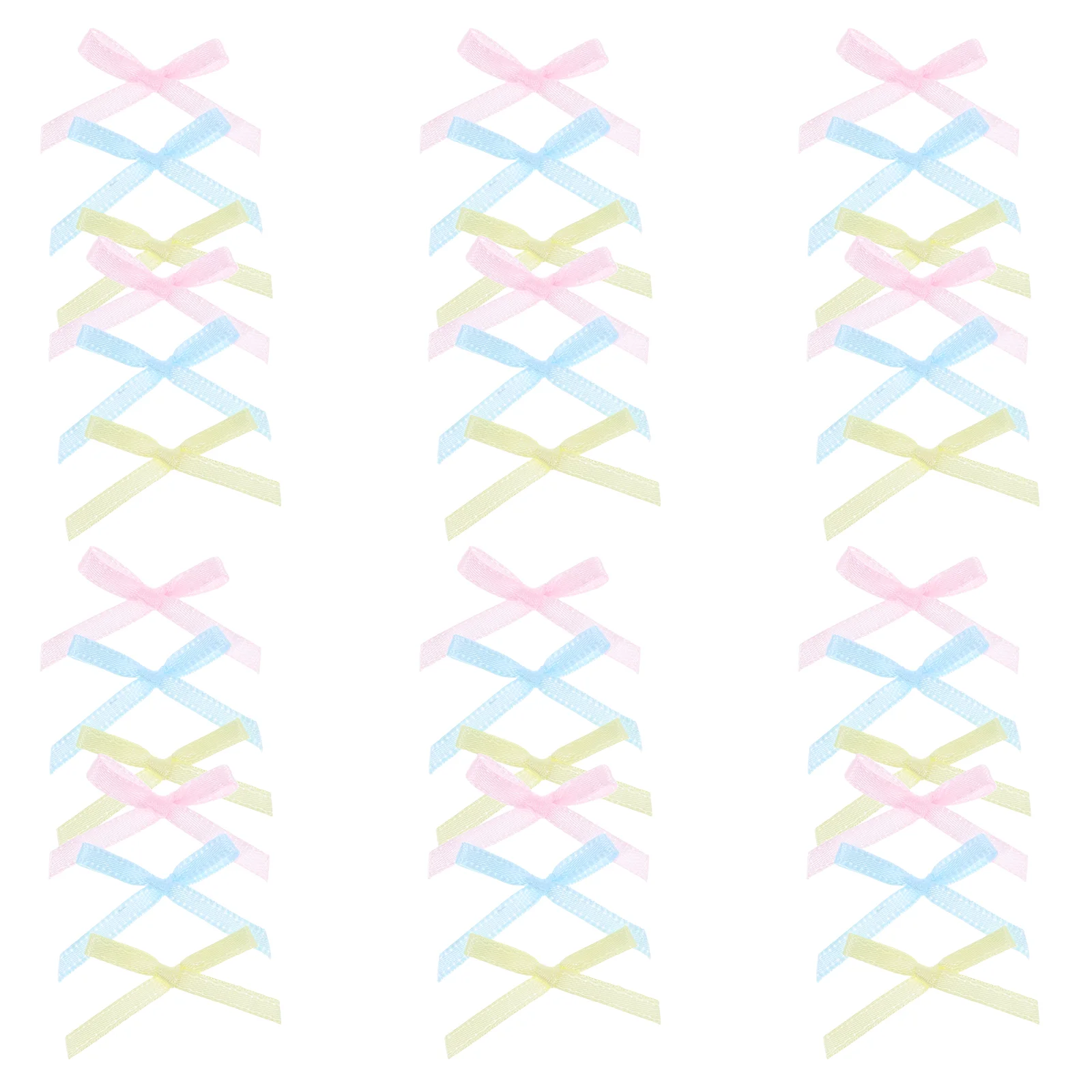 100 Pcs Fabric Decoration Satin Ribbon Bows for Crafts Mini Hair Tiny Tie Wedding Party Home Decor Scrapbooking Bag for Crafts