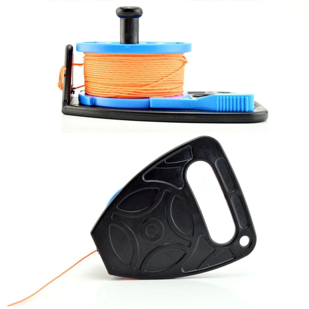 46m/83m Scuba Diving Reel Spool Finger Line Retractable Reels With Handle Stopper For Snorkeling Underwater Water Sports Gear