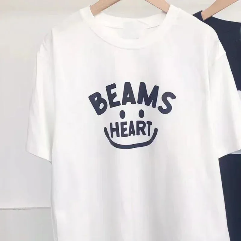 남녀공용 타이거 마운트 프린트 빔 하이 퀄리티, 일본 면 티셔츠, 부드럽고 편안한 크루넥 상의, 유니섹스 올 매칭 빔 티