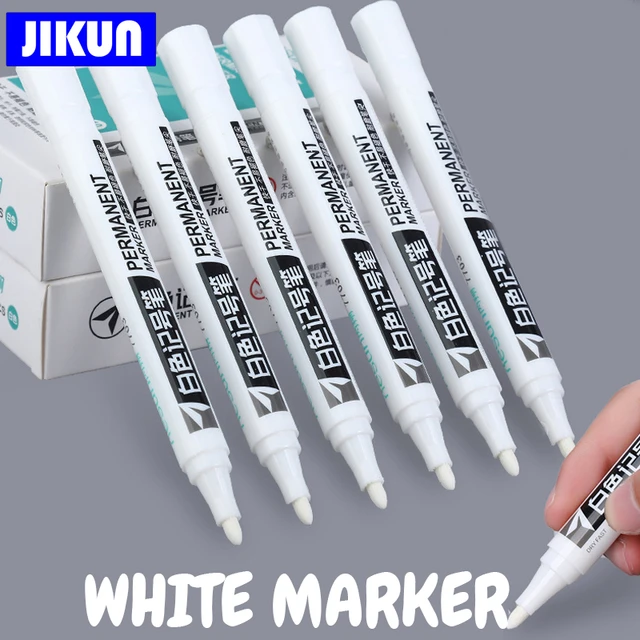 Jikun 1/3/5pcs White Markers Pen Waterproof  Marker Permanent Waterproof -  1/3/5pcs - Aliexpress