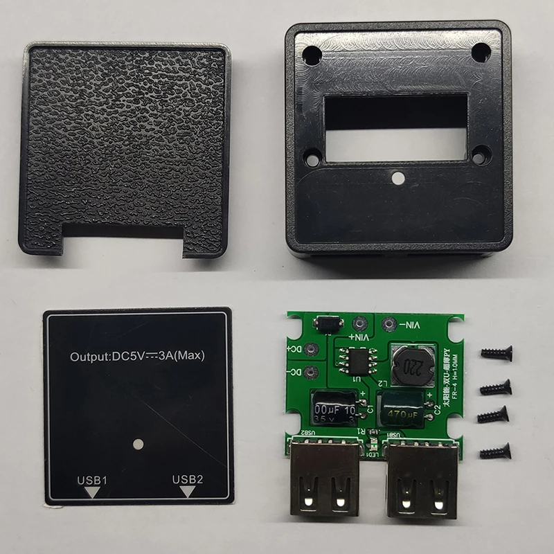 태양광 패널 보조배터리 듀얼 USB 충전 전압 컨트롤러 레귤레이터 충전기, 5V 3A